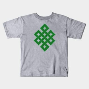 Green Eternity Knot Kids T-Shirt